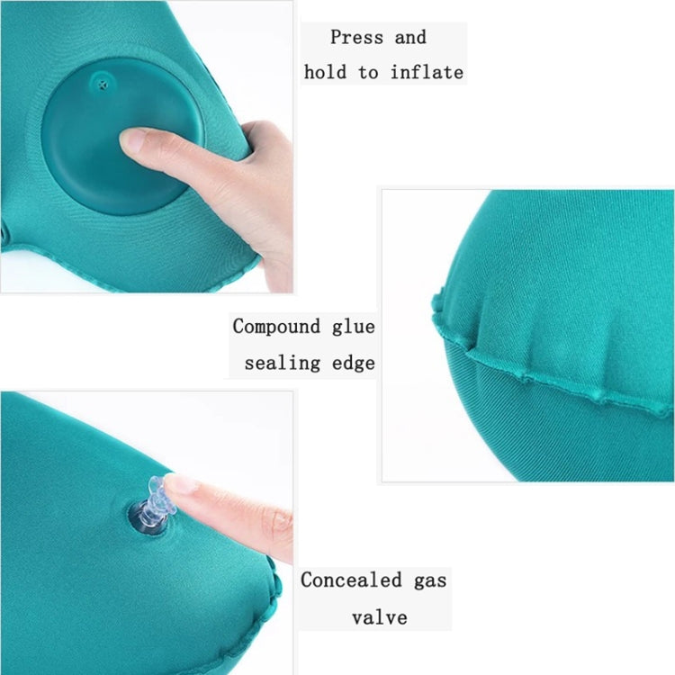 Romix JE-159 Portable Press Type Automatic Inflating Pillow Travel Cushion, Waist Pillow, Train and Aircraft Cushion(Grey)