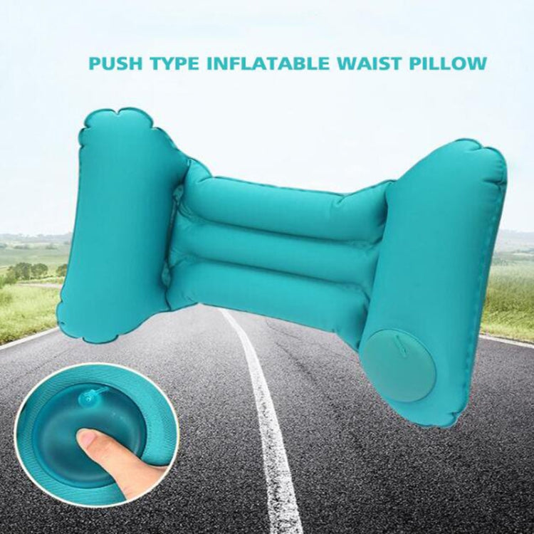Romix JE-159 Portable Press Type Automatic Inflating Pillow Travel Cushion, Waist Pillow, Train and Aircraft Cushion(Grey)