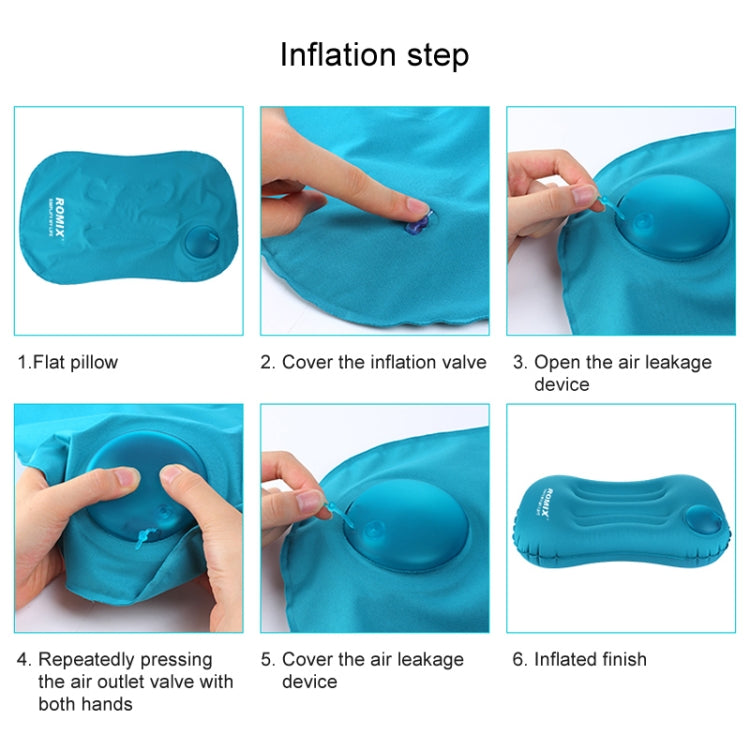 Romix RH15 Push Type Travel Automatic Inflatable Pillow, Size: 40x28cm