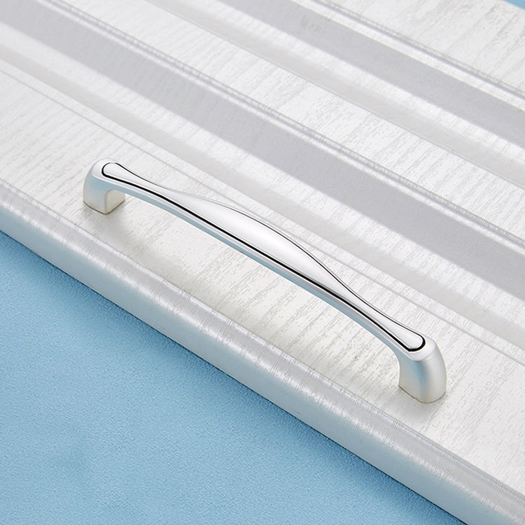 5 PCS 4092-128 Silver Tracing Black Drawer Cabinet Door Silver Black Handle