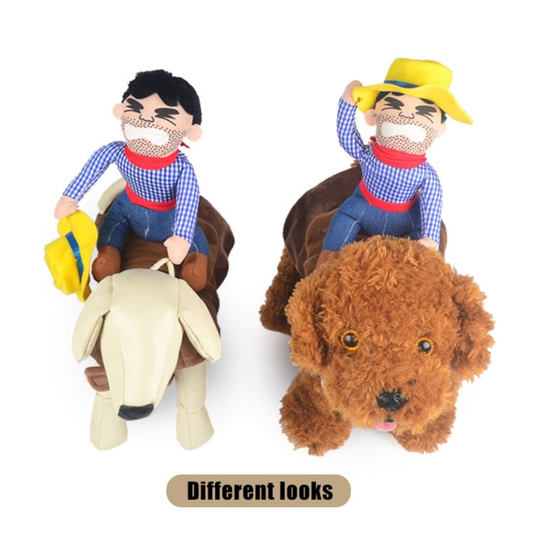 Fun Cute Riding Horse Style Cotton Fabrics Pet Clothes for Dogs, Size: Large, 36cm x 31cm x 18cm