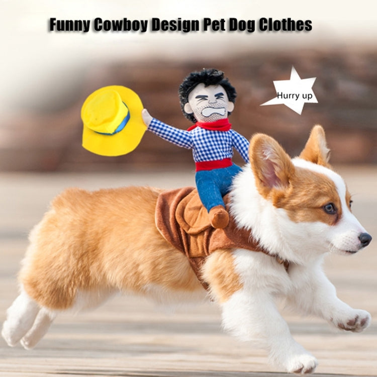 Fun Cute Riding Horse Style Cotton Fabrics Pet Clothes for Dogs, Size: Large, 36cm x 31cm x 18cm