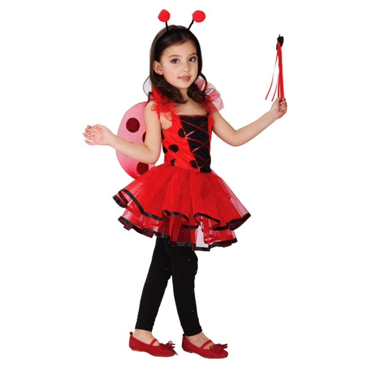 Kid Ladybird Costume Kit (Wing + Skirt + Wand + Headband)