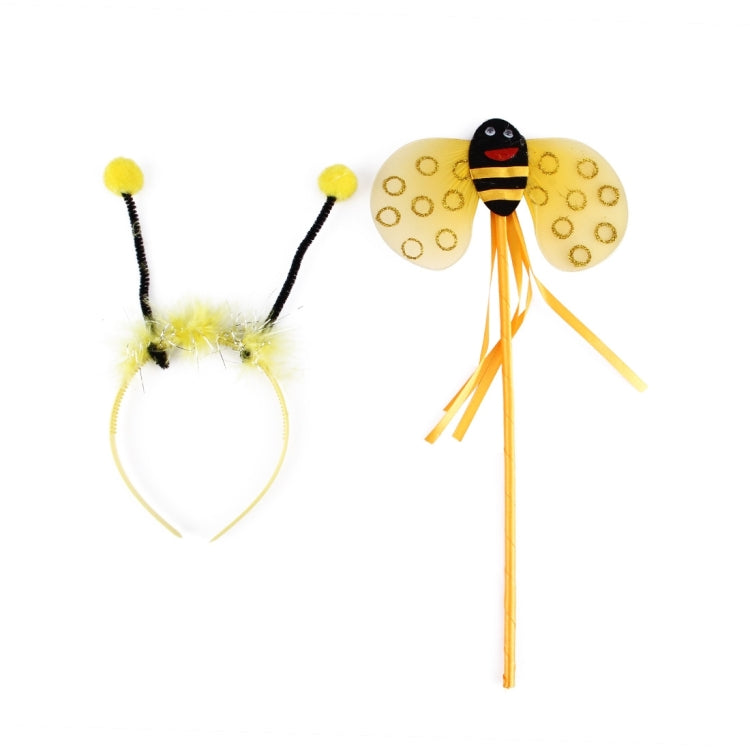 Kid Bee Costume Kit (Wing + Skirt + Wand + Headband)