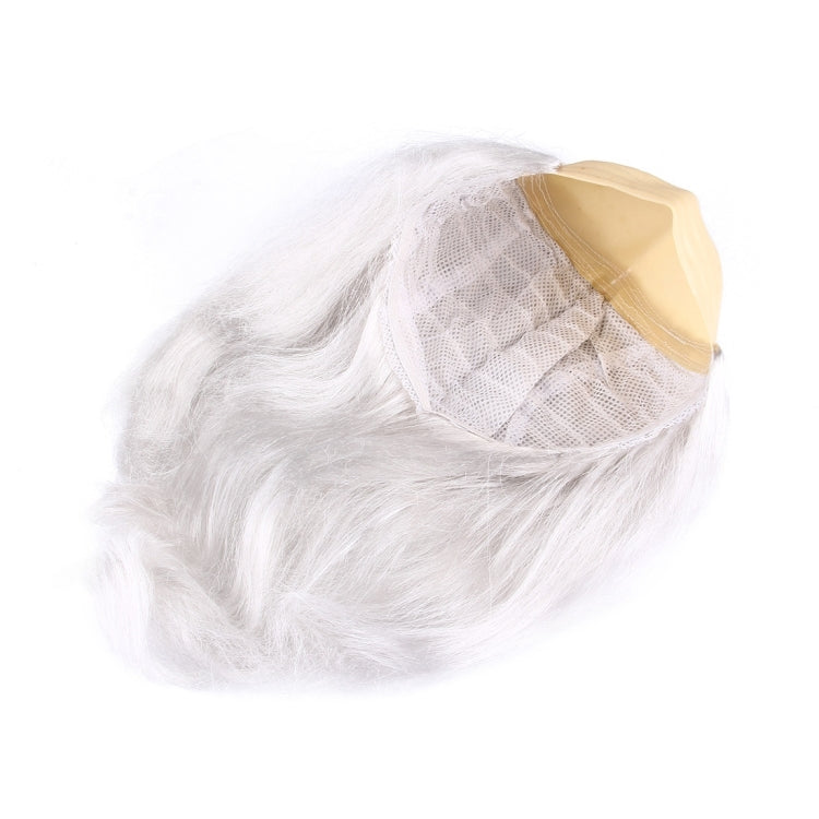 Funny Halloween Emulsion Bald Head with Long Hair Headgear for Men and Women