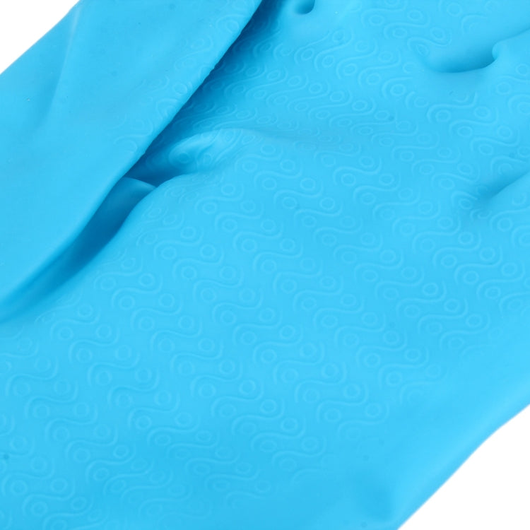 1 Pair Fluff Lining Life Waterproof Elastic Closing Warm Dishwashing Cleaning Rubber Gloves, Size: L