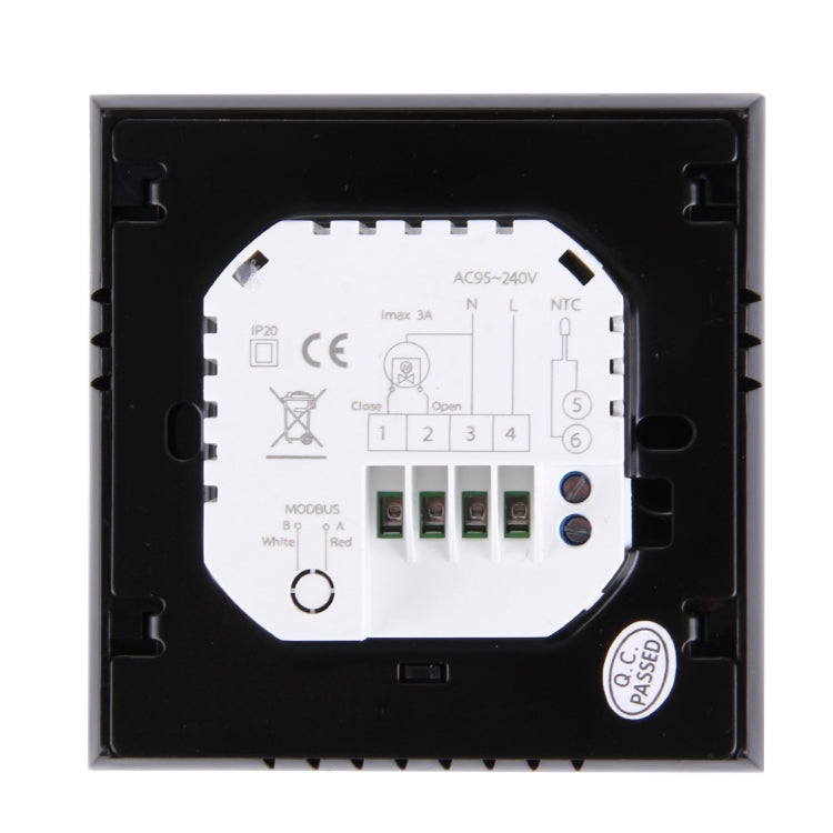 BHT-2001 3A Load Water Heating Type LCD Digital Heating Room Thermostat, Display Clock / Temperature / Time / Week / Heat etc.(Black)