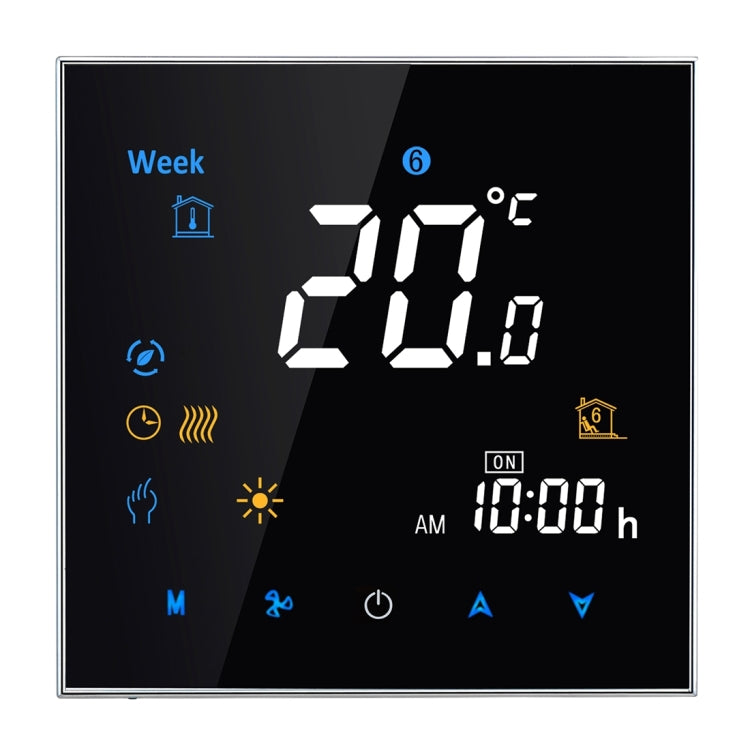 BHT-3001 16A Load Electronic Heating Type LCD Digital Heating Room Thermostat with Sensor, Display Clock / Temperature