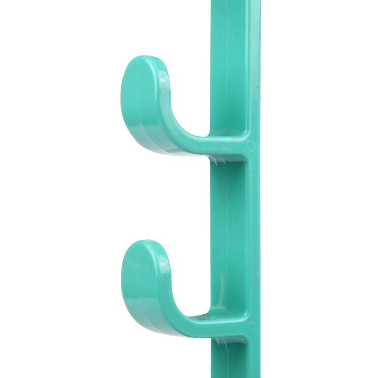 Multifunctional Vertical Style Bathroom Kitchen Wall Door Wardrobe Hanger Umbrella Clothes Towel Hook with 5 Hooks(White / Green / Coffee Random Color Delivery)