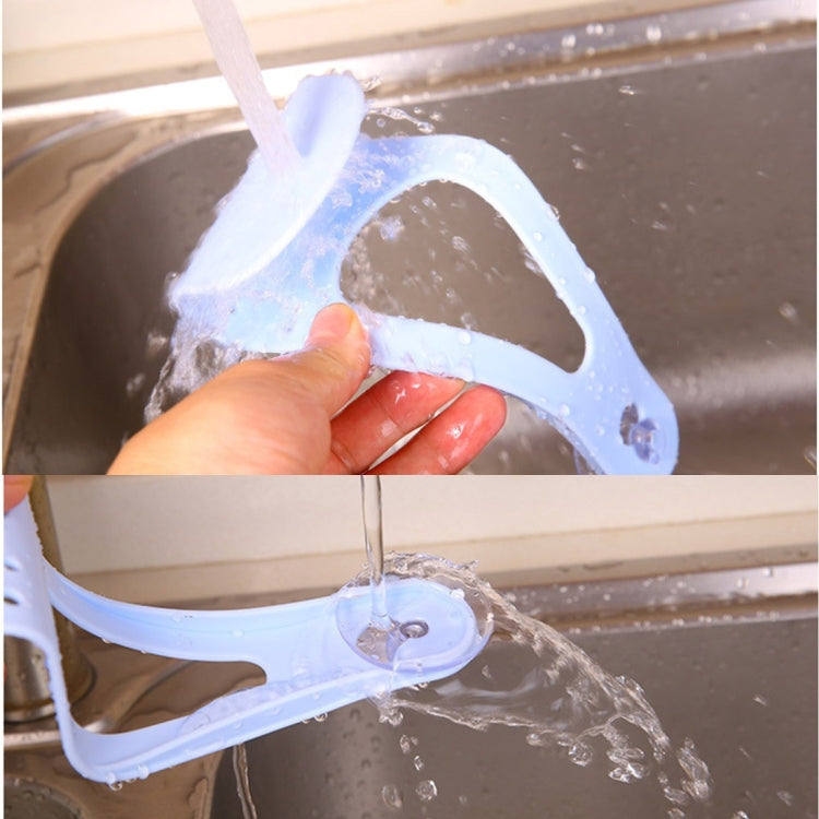 Sucker Style Hollowed-out Kitchen Bathroom Wall Sink Dishwashing Sponge Dishcloth Brush Cradle Storage Holder Rack Draining Board, Random Color Delivery