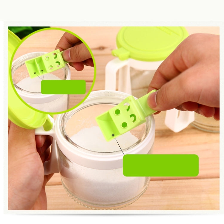 2 PCS Adjustable Kitchen Plastic Seasoning Salt Milk Powder Measuring Spoon with 2 x 2g Interlayers