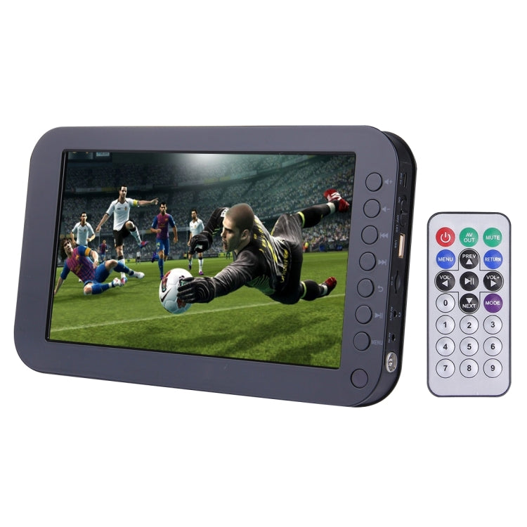 9.8 inch TFT LCD Screen Analog Multimedia Portable Video TV Player with Remote Controller, Support TV, FM Radio Function, U Disk & TF Card Reading
