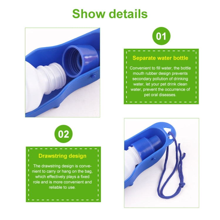 10 PCS 250ml Outdoor Portable Dog / Pet Water Bottle, Random Color Delivery