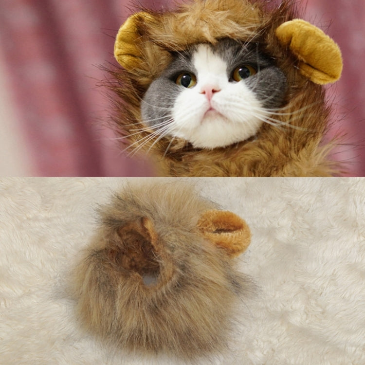 Lion Style Cute Pet Clothes for Regular Size Cats or Small Dogs with About 26cm Head Girth