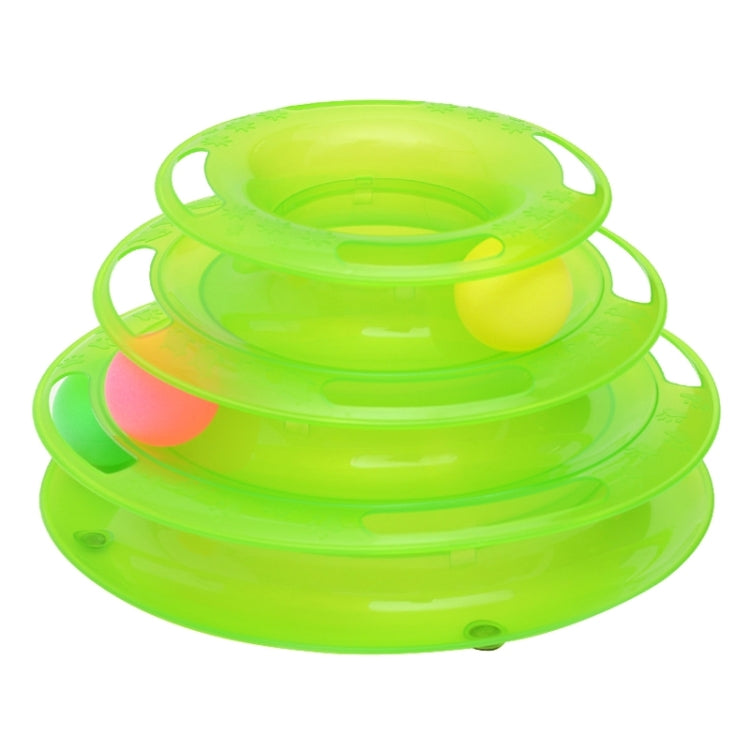 Interactive 3 Layers Tower of Tracks Balls Cat Toy