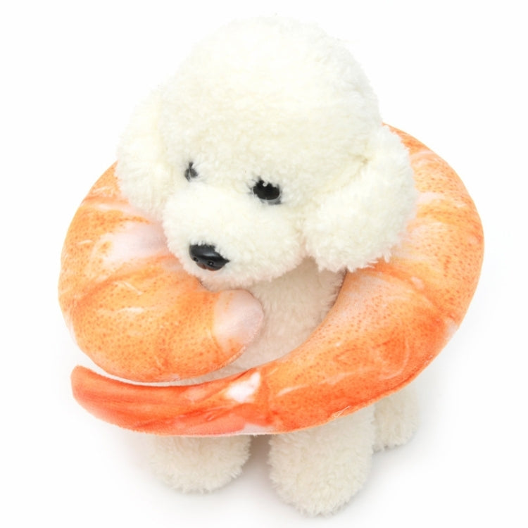 Vivid Shrimp Shaped Plush Squeaky Pet Toy Pillow