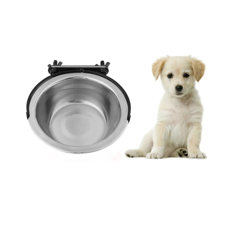 Stainless Steel Suspension Style Dogt Feeding Bowl, Size: L