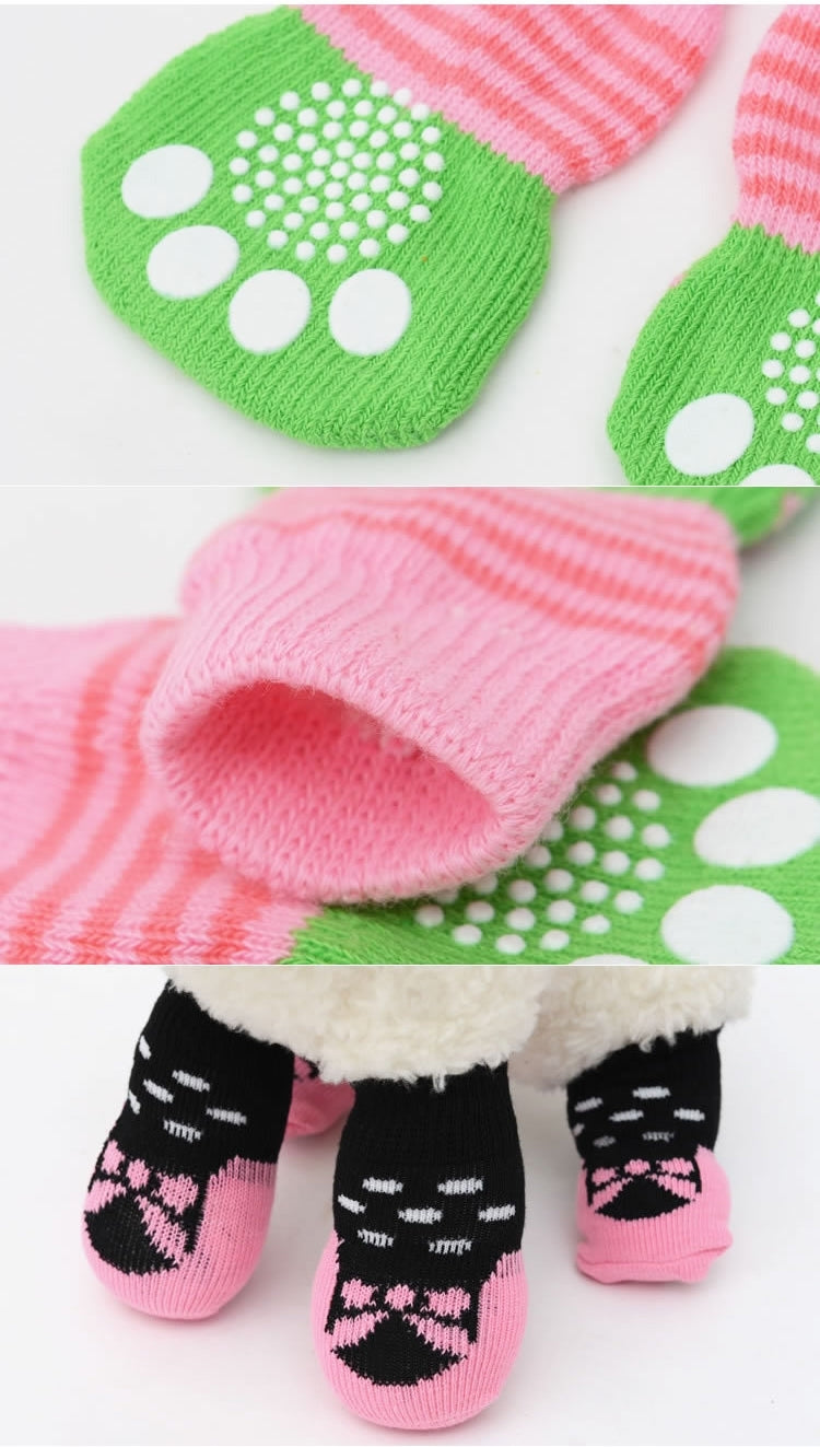 2 Pairs Cute Dog Socks for Pets, Size: S, Random Color Delivery