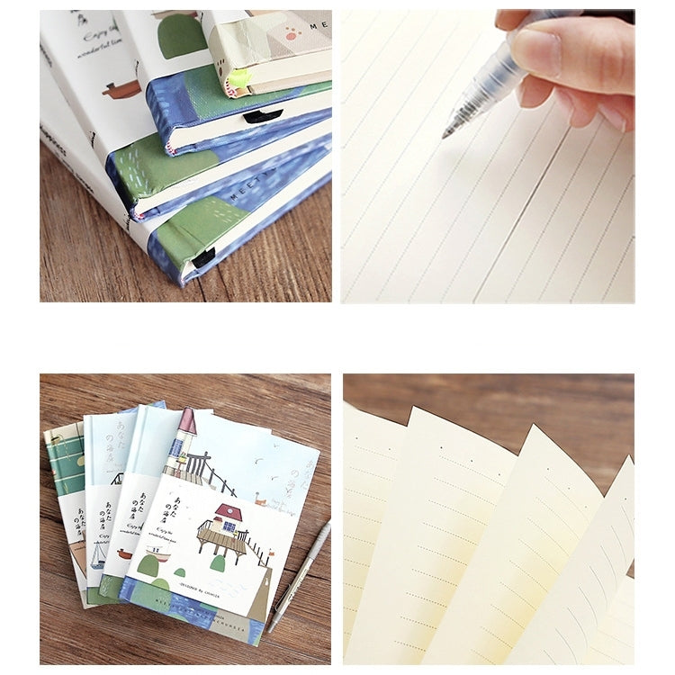 4 PCS A5 Thick Hard Copy of the Notebook Aesthetic Style Notebook, Random Color Delivery
