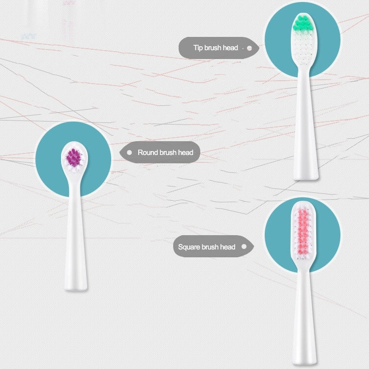 3 Sets Family Kit Rotary Electric Toothbrush for Adult / Children, Random Color Delivery