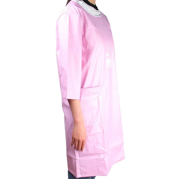 Half Sleeve Pet Apron Beauty Gown Pet Grooming Beautician Smock Waterproof Clothing Pet Store Aprons,M, Length: 93cm