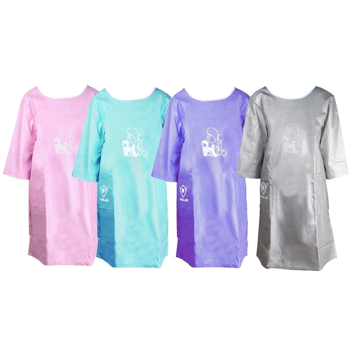 Half Sleeve Pet Apron Beauty Gown Pet Grooming Beautician Smock Waterproof Clothing Pet Store Aprons,M, Length: 93cm