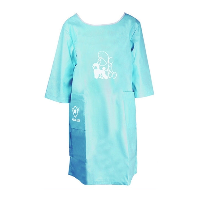 Half Sleeve Pet Apron Beauty Gown Pet Grooming Beautician Smock Waterproof Clothing Pet Store Aprons,L, Length: 95cm