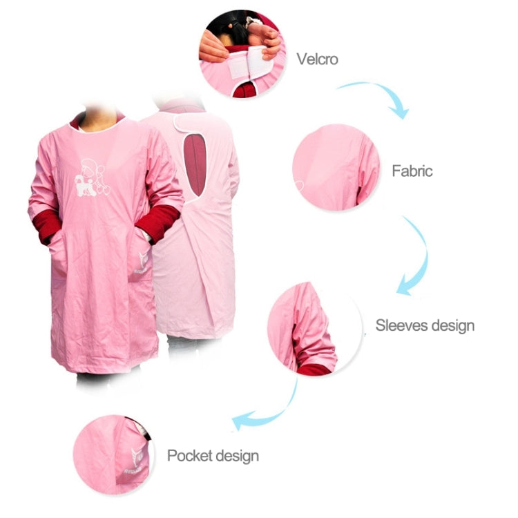 Half Sleeve Pet Apron Beauty Gown Pet Grooming Beautician Smock Waterproof Clothing Pet Store Aprons,L, Length: 95cm
