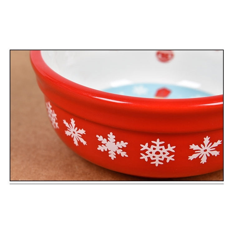 Pet Supplies Cartoon Pet Ceramic Cat Bowl Dog Bowl Double Bowl Food Basin, Bowl Size: