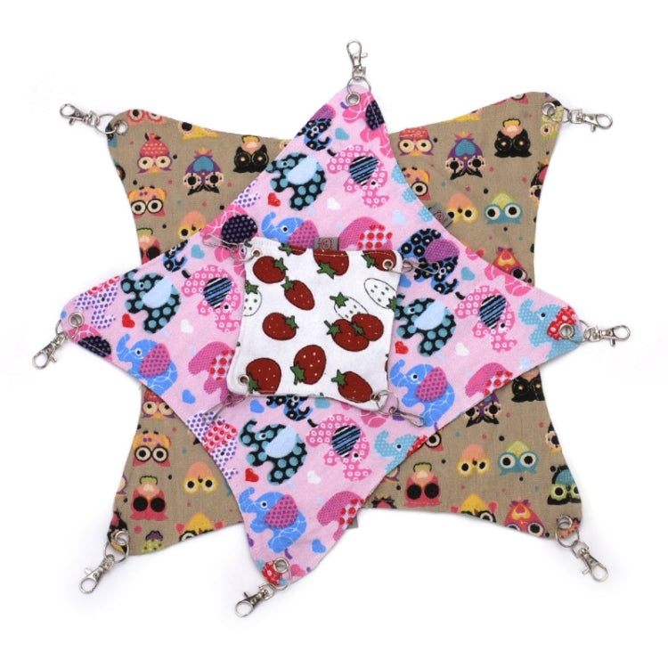 Pet Canvas Hammock Nice And Warm Cat Hammock Hamster Mat Nest Pet Bed,Small,Size:16*15cm,Random Color Delivery
