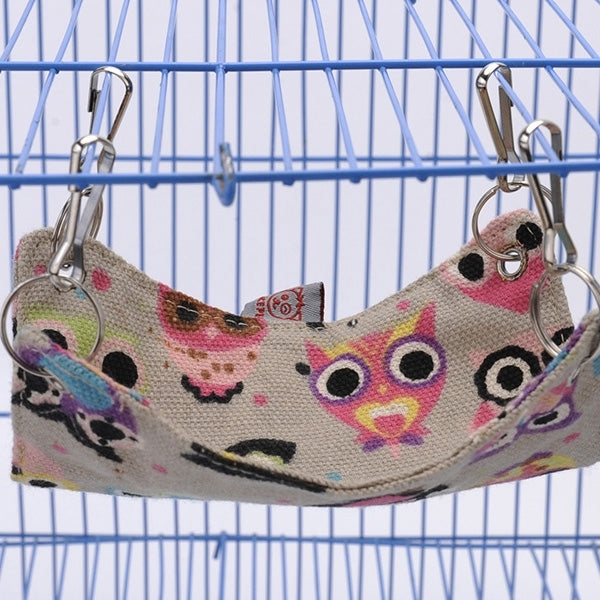 Pet Canvas Hammock Nice And Warm Cat Hammock Hamster Mat Nest Pet Bed,Large,Size:38*37cm,Random Color Delivery