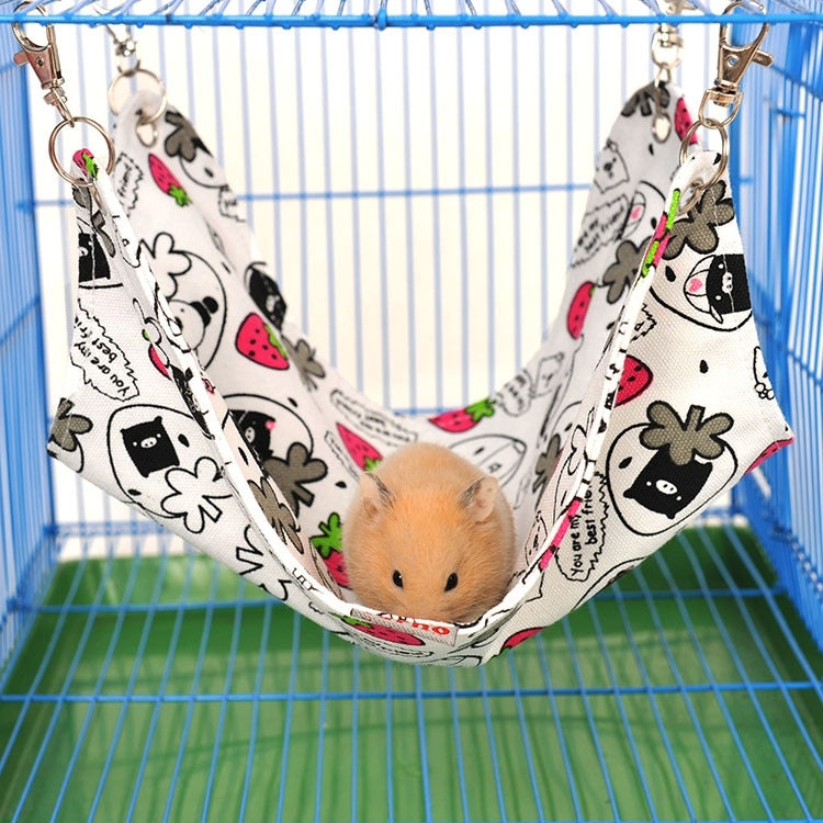 Pet Canvas Hammock Nice And Warm Cat Hammock Hamster Mat Nest Pet Bed,Large,Size:38*37cm,Random Color Delivery
