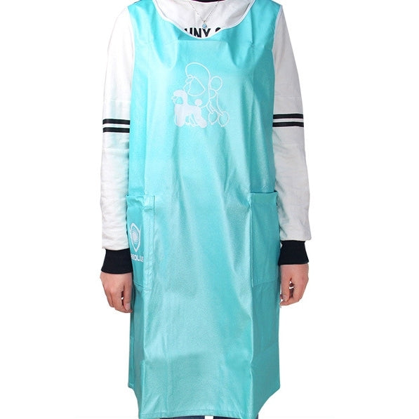 Sleeveless Pet Apron Beauty Gown Pet Grooming Beautician Smock Waterproof Clothing Pet Store Aprons,L, Length: 95cm