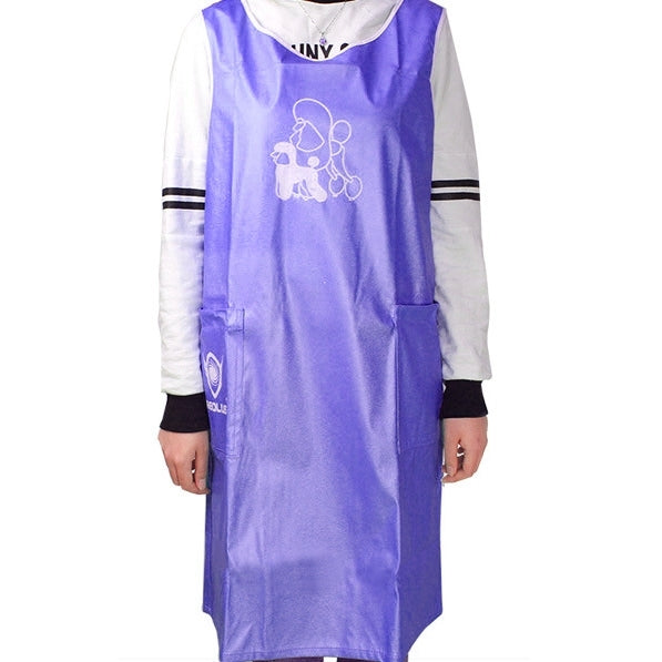 Sleeveless Pet Apron Beauty Gown Pet Grooming Beautician Smock Waterproof Clothing Pet Store Aprons,L, Length: 95cm