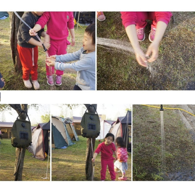 Outdoor Camping Portable Solar Heating with Thermometer Folding High Quality Hot Water Shower Bag, Capacity: 20L