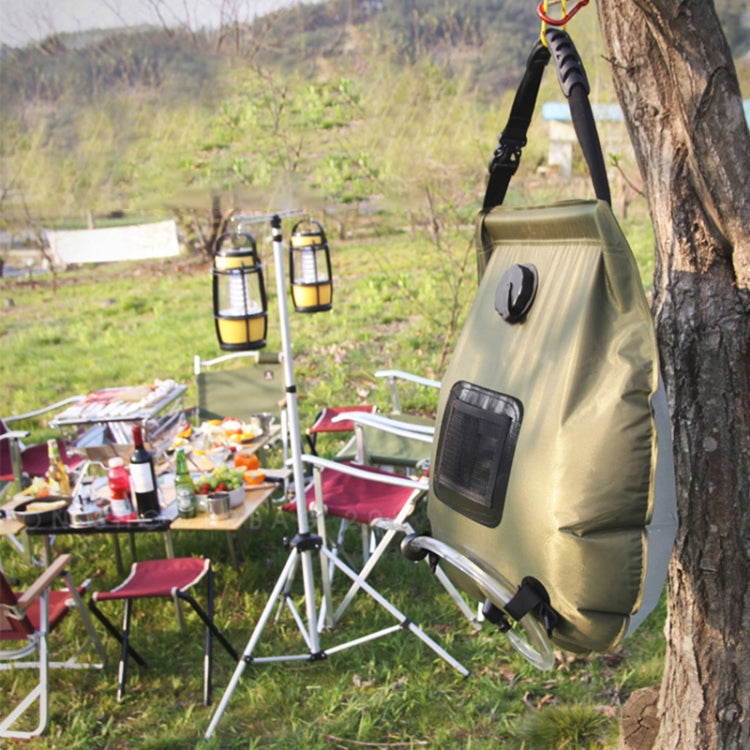 Outdoor Camping Portable Solar Heating with Thermometer Folding High Quality Hot Water Shower Bag, Capacity: 20L