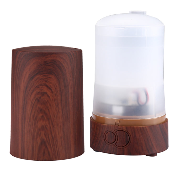 75ML Wood Grain Portable Aromatherapy Air Purifier Humidifier with Colorful LED Light for Home / Office / Car