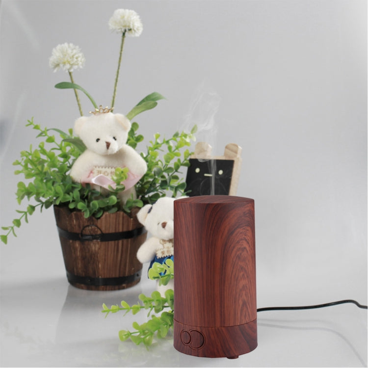 75ML Wood Grain Portable Aromatherapy Air Purifier Humidifier with Colorful LED Light for Home / Office / Car