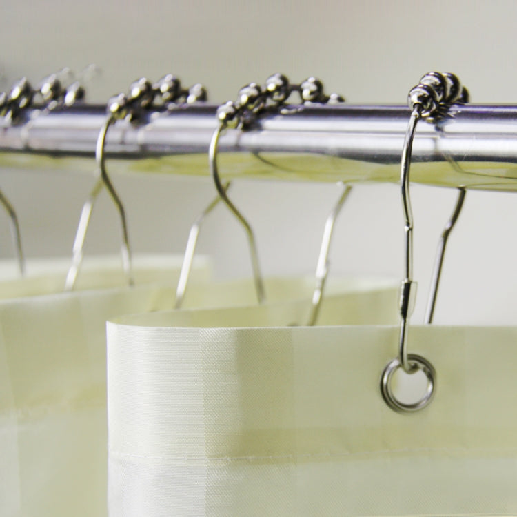 12 PCS Shower Curtain Hook Five Beads Gourd Shape Hooks, Metal Rust-proof Materials Bathroom Accessories