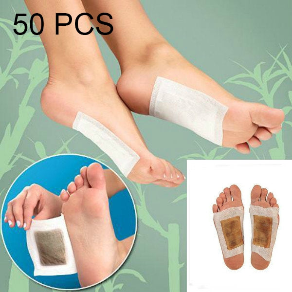 50 PCS Tradition Chinese Detox Wormwood Foot Patch Bamboo Vineger Pad Improve Sleep Patches Beauty Patch