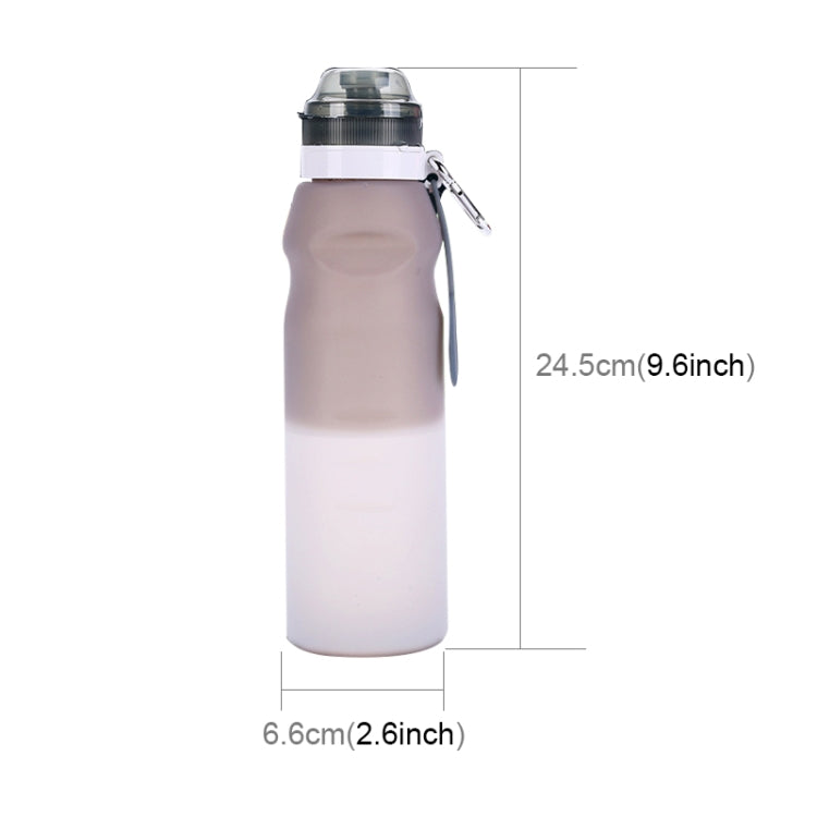 Outdoor Travel Creative Color Changing Temperature Sensor Silicone Folding Water Bottle Cup, Capacity: 600ml, Random Color Delivery
