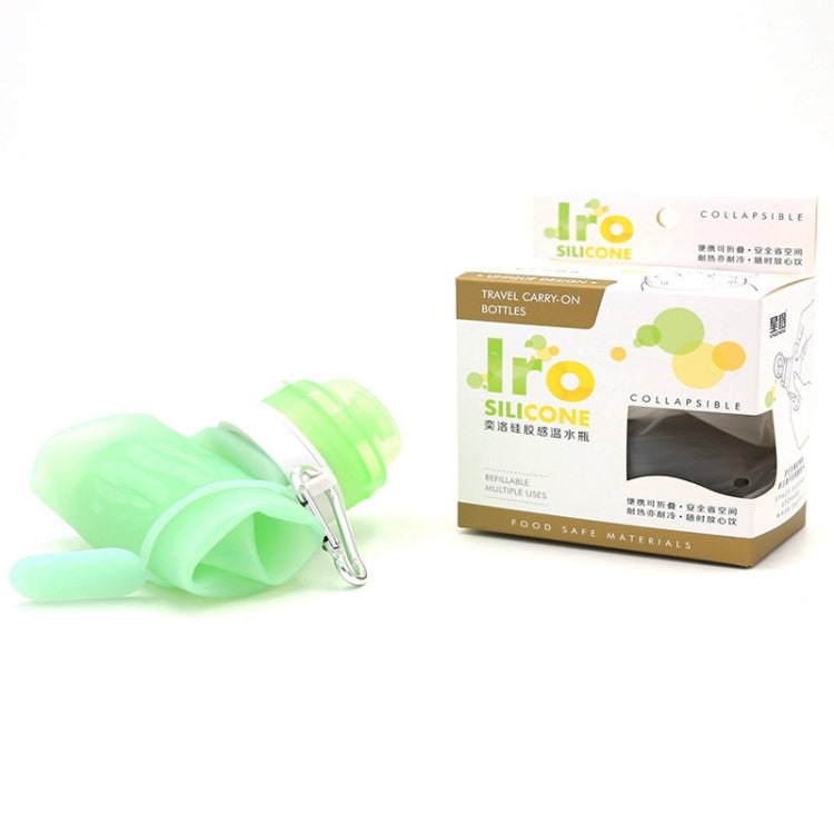 Outdoor Travel Creative Color Changing Temperature Sensor Silicone Folding Water Bottle Cup, Capacity: 600ml, Random Color Delivery