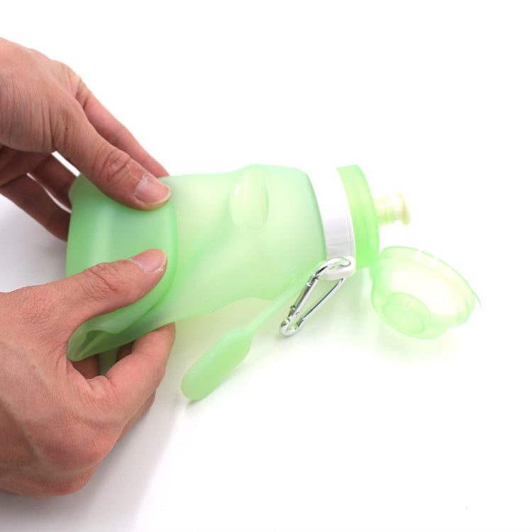 Outdoor Travel Creative Color Changing Temperature Sensor Silicone Folding Water Bottle Cup, Capacity: 600ml, Random Color Delivery