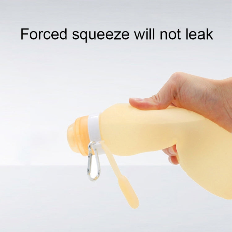 Outdoor Travel Creative Color Changing Temperature Sensor Silicone Folding Water Bottle Cup, Capacity: 600ml, Random Color Delivery