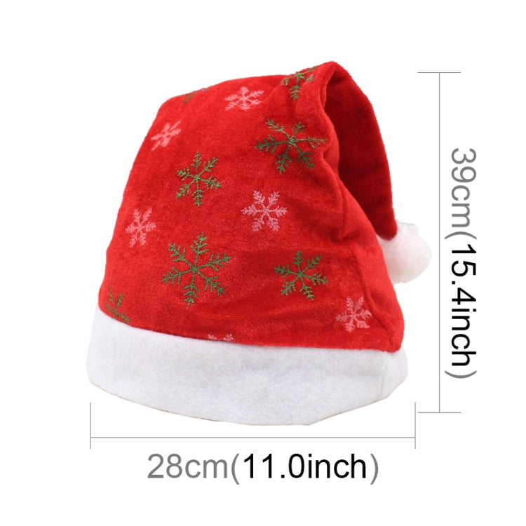 Christmas Decoration Napped Fabric Santa Hat Gold Stars and Moons Pattern Adult Dressing Up Christmas Hat, Random Pattern Delivery