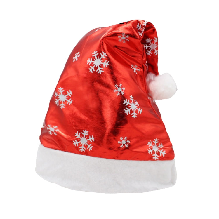 Christmas Decoration Napped Fabric Santa Hat Gold Stars and Moons Pattern Adult Dressing Up Christmas Hat, Random Pattern Delivery