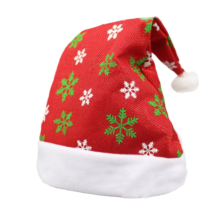 Christmas Decoration Napped Fabric Santa Hat Gold Stars and Moons Pattern Adult Dressing Up Christmas Hat, Random Pattern Delivery