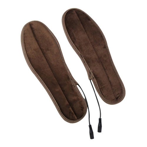 USB Electric Powered Heated Insoles Keep Feet Warm Pad with USB Cable, Size: 41-42 yard(Brown)