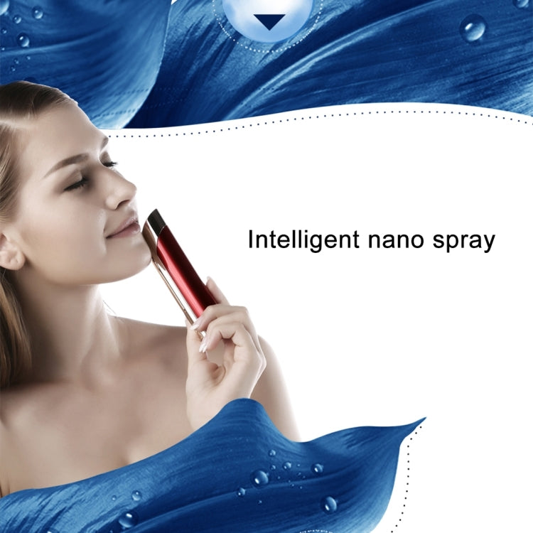 Portable Handy Smart Nano Facial SPA Mist Sprayer, Skin Test / Nano Spray / APP / Rechargeable Moisturizing and Hydrating(Pink)