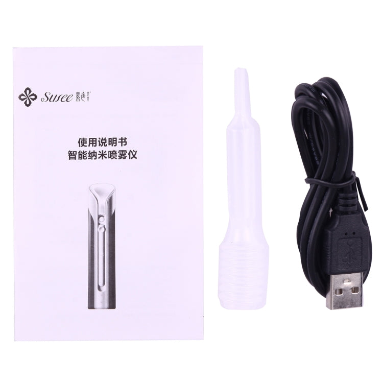 Portable Handy Smart Nano Facial SPA Mist Sprayer, Skin Test / Nano Spray / APP / Rechargeable Moisturizing and Hydrating(Pink)
